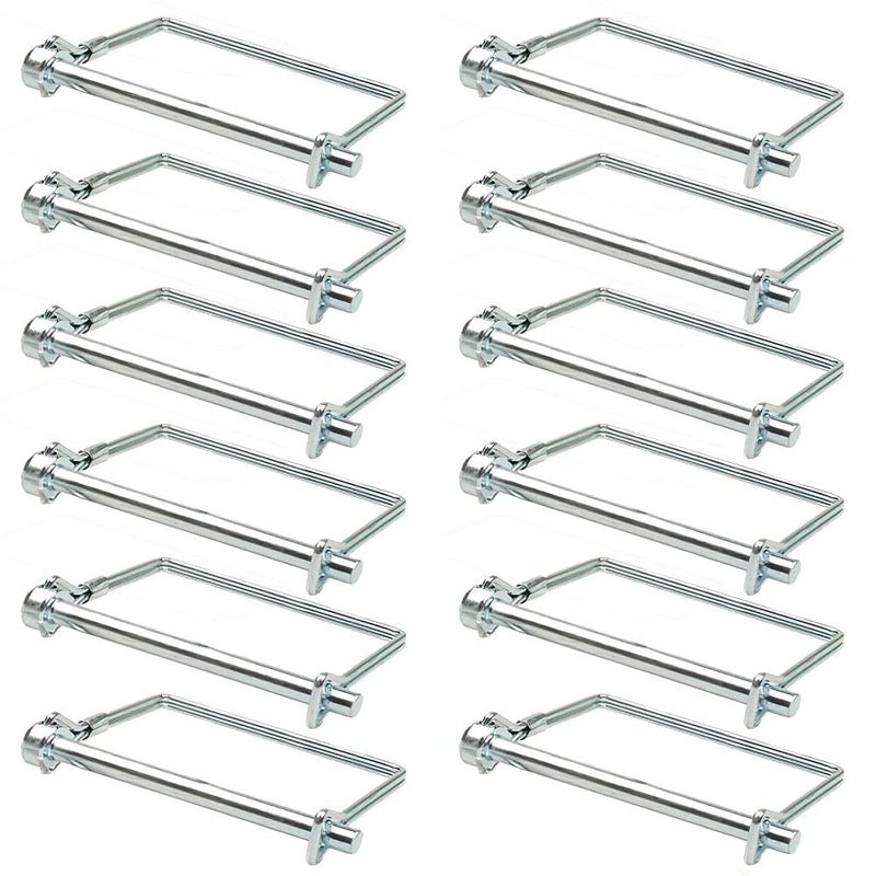 Comonc 15 PCS 1/4*4-1/2 Inch Trailer Hitch Pin Shaft Locking Pin Safety Coupler Pin 1/4 Hitch pin Wire Lock Pin 1/4" x 4-1/2" for PTO,Farm,Lawn,Hitches,and Garden - Image 1